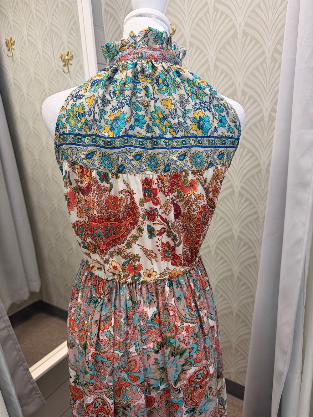 Gold & Silver bohemian dress from boutique in Provence France - Picture 3 of 12